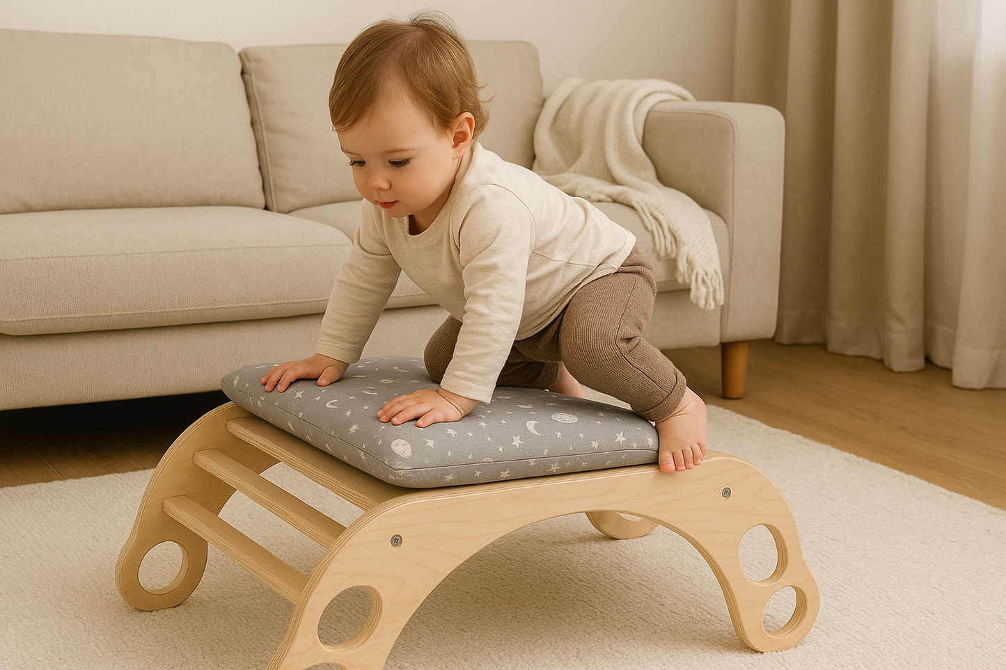 XL Climbing Arch/Rocker & Map Pattern Cushion Set